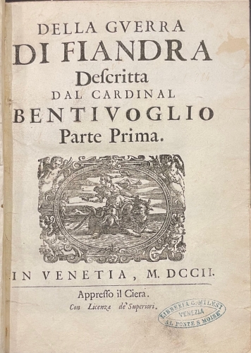 Portada de Della Guerra di Fiandra - Bentivoglio