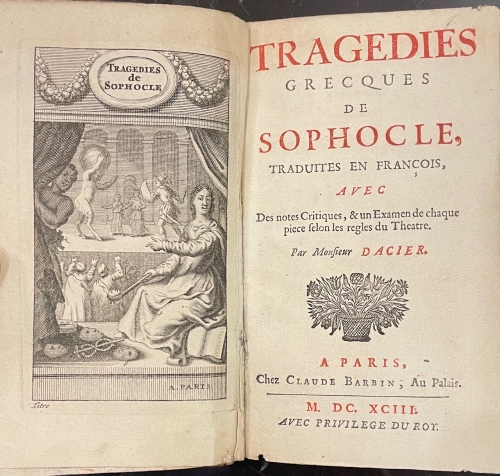 Portada de Tragedies Grecques de Sophocle. - Sophocle. Sofocles