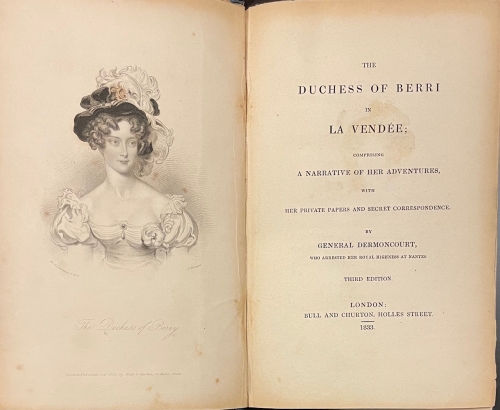 Portada de The Duchess of Berri in La Vend�e - General Dermoncourt