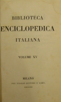 Portada de libro Biblioteca Enciclop�dica Italiana. Volumen XV. Storici Niccol�...