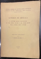 Portada de libro Esteban De Arteaga. I. Lettere Musico-Filologiche. II Del Ritmo Sonoro...