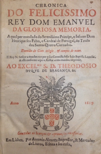 Portada de Chronica Do Felicissimo Rey Dom Emanuel da gloriosa memoria - Damiao de Gois