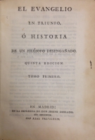 Portada de libro El Evangelio en Triunfo, � Historia de un Fil�sofo Desenga�ado