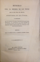 Portada de libro Memorias para la Historia de las Tropas de la Casa Real de Espa�a,...