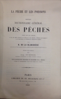 Portada de libro La Pche et les Poissons. Nouveau Dictionnaire Gnral des Pches