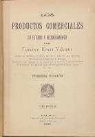 Portada de libro Los Productos Comerciales. Su estudio y reconocimiento