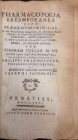 Portada de libro Pharmacopoeia Extemporanea sive Praescriptorum Chilias. Tabula...