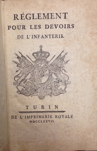 Portada de R�glement pour les Devoirs de L' Infanterie