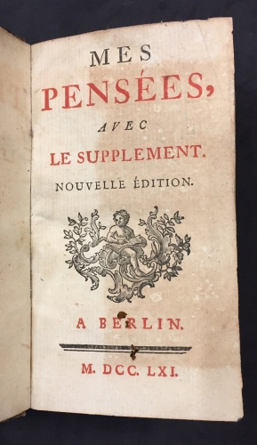 Portada de Mes Pens�es, avec Le Supplement - Laurent Angliviel de la Beaumelle