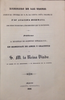 Portada de libro Discusi�n de Las Cortes sobre la Tutela de S. M. La Reina Do�a Isabel...