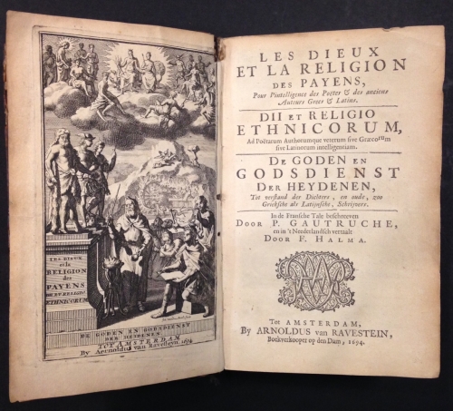 Portada de Les Dieux et la Religion des Payens, pour l'intelligence des Poetes & des anciencs Auteurs Grecs & latins. Dii et Religio Ethnicorum. De Goden en Godsdienst der Heydenen - P. Gautruche