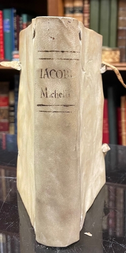 Portada de Patrocinia Forensia : cum legum studiosis, tum uel maxime` patronis ac defensoribus causarum admodum vtilia : quibus adiecimus summaria, indicemque rerum ac uerborum locupletissimum. - Iacobi Machelli. Jacques Machelli
