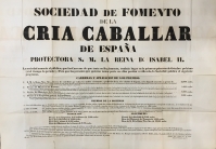 Portada de libro Sociedad de Fomento de la Cria Caballar de Espa�a protectora de S.M....