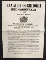 Portada de libro Cavalli Corridori nel Carnevale 1857, Lunedi 25 Febbraio