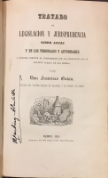 Portada de libro Tratado de Legislaci�n y Jurisprudencia sobre Aguas y de los...