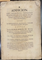 Portada de libro Addicin a El Memorial Impresso en la Instancia de Vista sobre la...