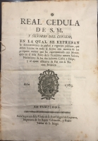 Portada de libro Real C�dula de S.M. y Se�ores del Consejo en la que se Expresan las...