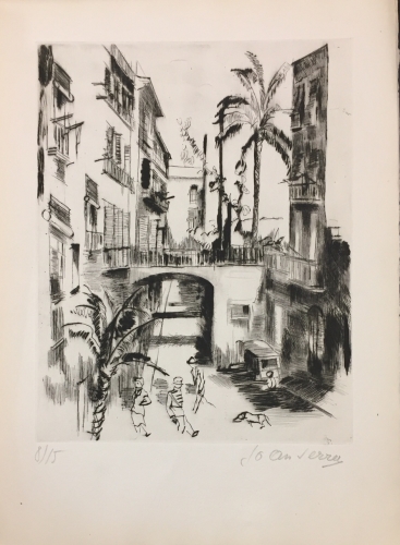 Portada de Los Artistas Grabadores: Joan Serra, 'Calle de la Calabaza', punta seca, texto Ricardo Fern�ndez de la Reguera - Joan Serra, Ricardo Fern�ndez de la Reguera