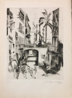 Portada de libro Los Artistas Grabadores: Joan Serra, 'Calle de la Calabaza', punta...