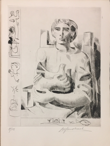 Portada de Los Artistas Grabadores: Alfonso Fraile, 'Mujer con P�jaro', punta seca, texto de Ana Mar�a Matute - Alfonso Fraile, Ana Mar�a Matute
