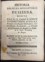Portada de libro Historia del Real Monasterio de Sixena (Sigena)