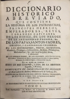 Portada de libro Diccionario Hist�rico Abreviado, que contiene La Historia de los...
