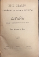 Portada de libro Diccionario Geogr�fico, Estad�stico, Municipal de Espa�a