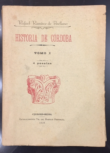 Portada de Historia de C�rdoba - Rafael Ramirez de Arellano