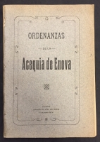 Portada de libro Ordenanzas de la Acequia de Enova, Valencia