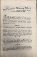 Portada de libro Ordenanzas para el buen r�gimen de la Acequia Mayor del Lugar de Torre...