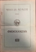 Portada de libro Riegos del R�o Alcoy, Gand�a. Ordenanzas