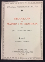 Portada de libro Bibliograf�a de Madrid y su Provincia