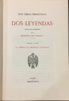 Portada de libro Dos Obras Did�cticas y Dos Leyendas sacadas de manuscritos de la...
