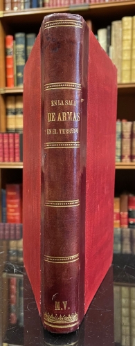 Portada de En la Sala de Armas y en el Terreno. Tratado de esgrima de espada y sable en su aplicaci�n al combate personal; reglas de frecuente uso en la soluci�n de los lances de honor - Francisco S�nchez Melgar Navarro