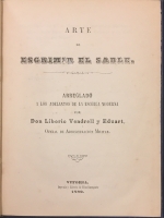 Portada de libro Arte de Esgrimir el Sable. Arreglado a los adelantos de la escuela...