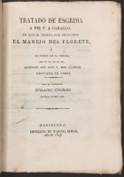 Portada de libro Tratado de Esgrima a Pie y a Caballo, en que se ense�a por principios...