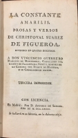 Portada de libro La Constante Amarilis. Prosas y Versos