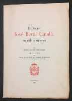 Portada de libro El Doctor Jos� Bern� Catal�, su vida y su obra