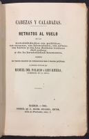 Portada de libro Cabezas y Calabazas. Retratos al vuelo de las notabilidades en...