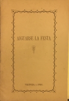 Portada de libro Aiguarse la Festa. Improvisacin en un acto y en verso