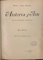 Portada de libro Historia y Arte. Revista mensual ilustrada. Marzo de 1895 a Febrero de...