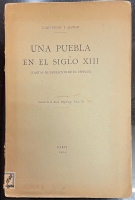 Portada de libro Una Puebla en el Siglo XIII. Cartas de Poblaci�n de El Espinar
