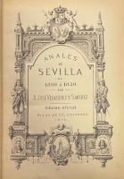 Portada de libro Anales de Sevilla de 1800 � 1850