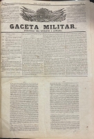 Portada de libro Gaceta Militar. Del n� 252 marzo de 1859 al n� 336, Junio de 1859. 