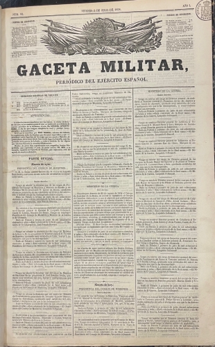 Portada de Gaceta Militar. Del n� 92, 2 de julio de 1858 al n� 137, 30 de septiembre de 1858