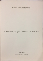Portada de libro Claridade en que a tentas me persigo