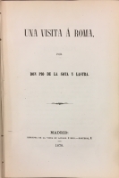 Portada de libro Una Visita a Roma