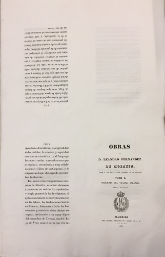 Portada de Obras de D. Leandro Fern�ndez de Morat�n - Leandro Fern�ndez de Morat�n