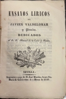 Portada de libro Ensayos L�ricos 