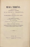 Portada de libro Musica Terrenal que puede servir de pr�logo � ap�ndice � la m�sica...